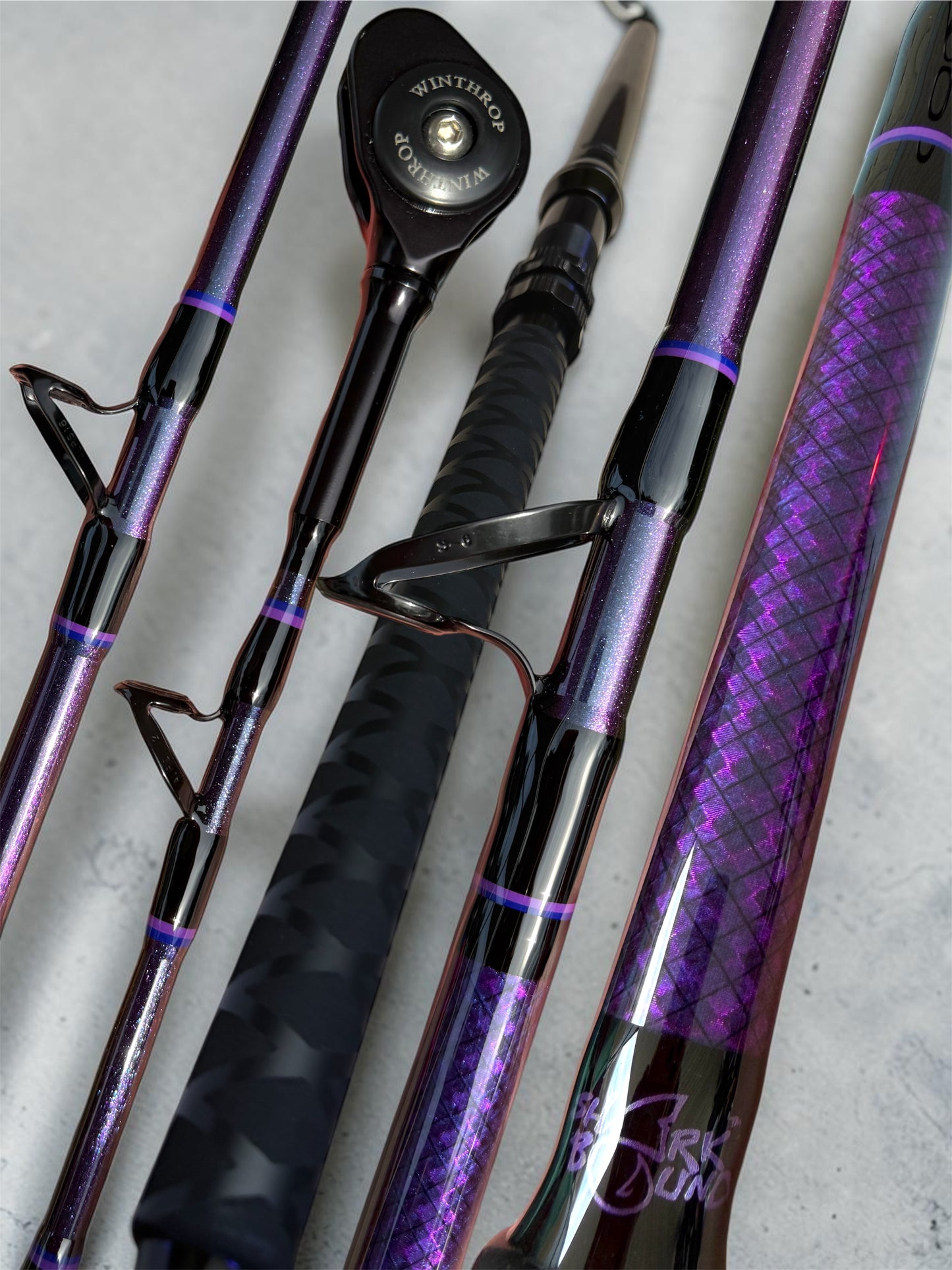 Purple/blue chameleon unlimited LBSF rod