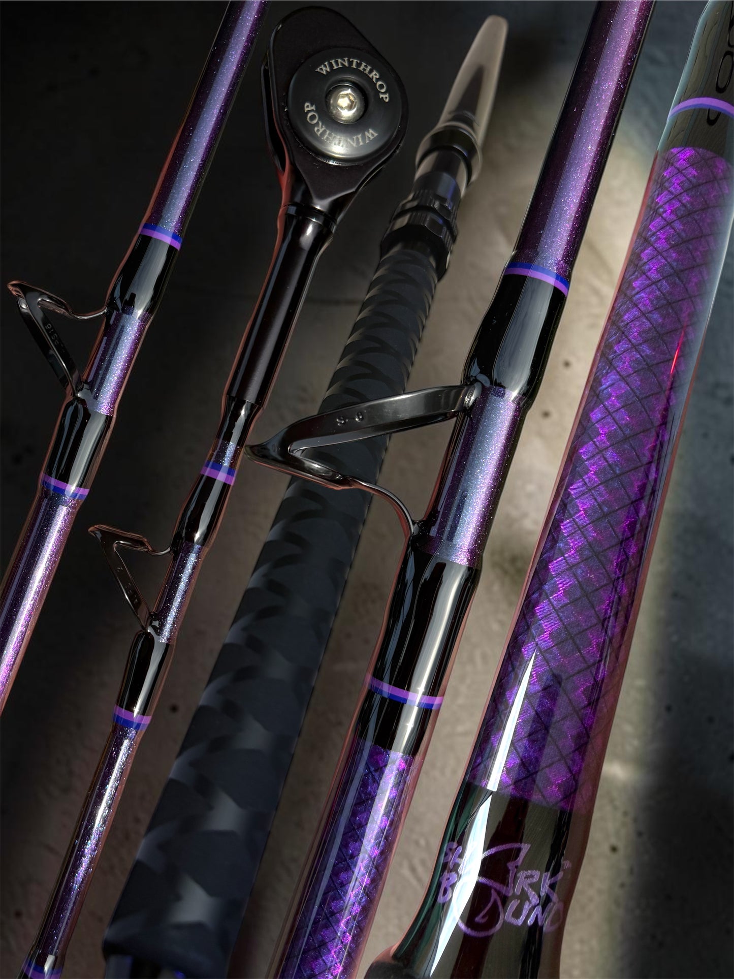 Purple/blue chameleon unlimited LBSF rod
